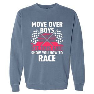 Car Racing Art Race Track Race Car Driver Garment-Dyed Sweatshirt