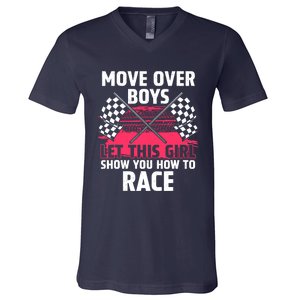 Car Racing Art Race Track Race Car Driver V-Neck T-Shirt