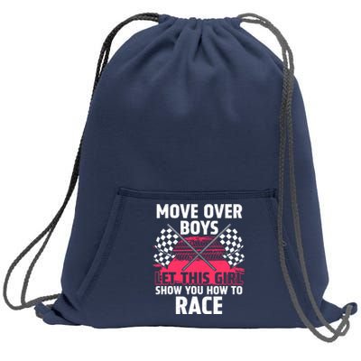 Car Racing Art Race Track Race Car Driver Sweatshirt Cinch Pack Bag