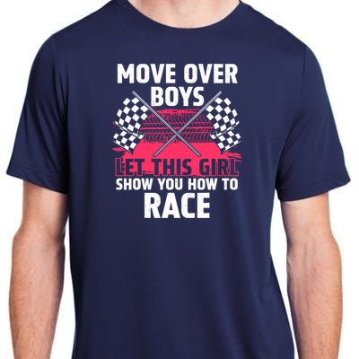 Car Racing Art Race Track Race Car Driver Adult ChromaSoft Performance T-Shirt