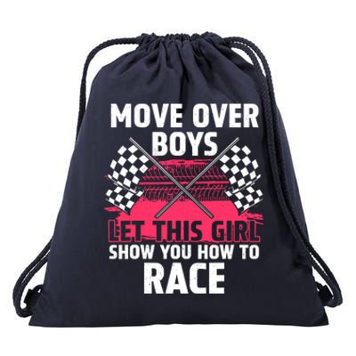 Car Racing Art Race Track Race Car Driver Drawstring Bag