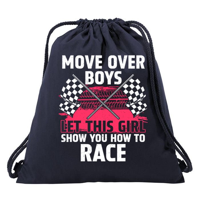 Car Racing Art Race Track Race Car Driver Drawstring Bag