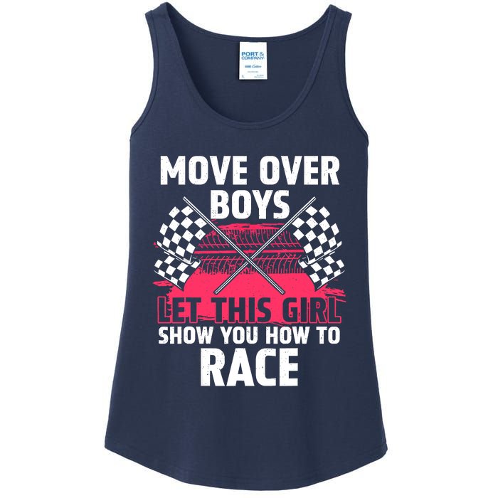 Car Racing Art Race Track Race Car Driver Ladies Essential Tank