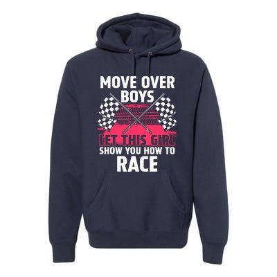 Car Racing Art Race Track Race Car Driver Premium Hoodie