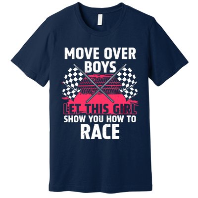 Car Racing Art Race Track Race Car Driver Premium T-Shirt