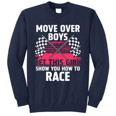 Car Racing Art Race Track Race Car Driver Tall Sweatshirt