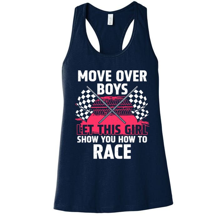 Car Racing Art Race Track Race Car Driver Women's Racerback Tank