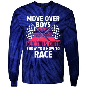 Car Racing Art Race Track Race Car Driver Tie-Dye Long Sleeve Shirt