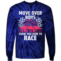 Car Racing Art Race Track Race Car Driver Tie-Dye Long Sleeve Shirt