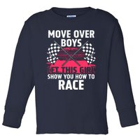 Car Racing Art Race Track Race Car Driver Toddler Long Sleeve Shirt