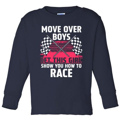 Car Racing Art Race Track Race Car Driver Toddler Long Sleeve Shirt