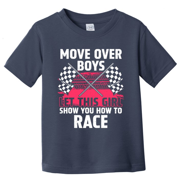 Car Racing Art Race Track Race Car Driver Toddler T-Shirt