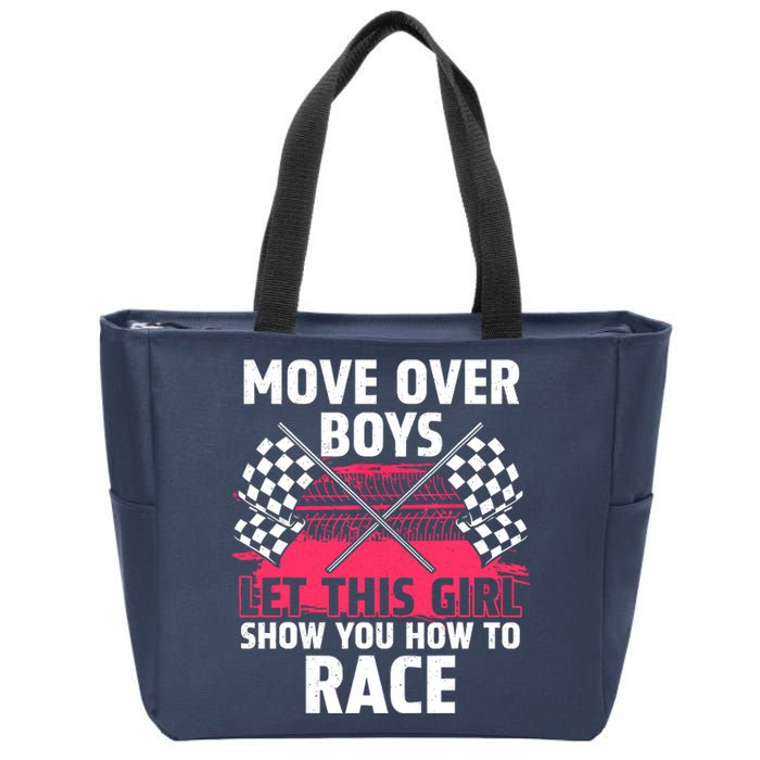 Car Racing Art Race Track Race Car Driver Zip Tote Bag