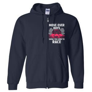 Car Racing Art Race Track Race Car Driver Full Zip Hoodie