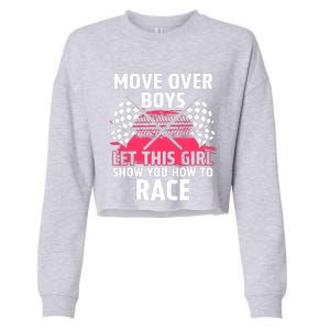 Car Racing Art Race Track Race Car Driver Cropped Pullover Crew