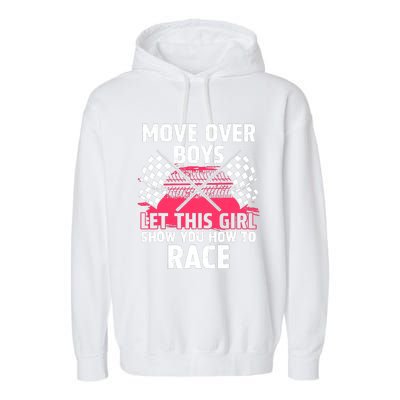 Car Racing Art Race Track Race Car Driver Garment-Dyed Fleece Hoodie