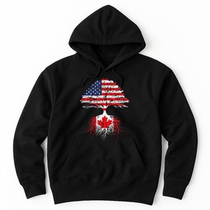 Canadian Roots American Grown Canada Flag Hoodie