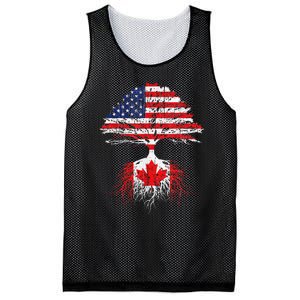 Canadian Roots American Grown Canada Flag Mesh Reversible Basketball Jersey Tank