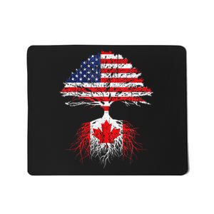 Canadian Roots American Grown Canada Flag Mousepad