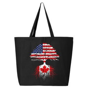 Canadian Roots American Grown Canada Flag 25L Jumbo Tote