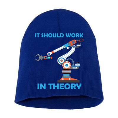 Cool Robotics Art Robotics Engineer Robot Lovers Funny Gift Short Acrylic Beanie