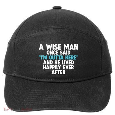 Cool Retirement Art For Father Grandpa Retiree Retired 7-Panel Snapback Hat