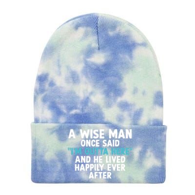 Cool Retirement Art For Father Grandpa Retiree Retired Tie Dye 12in Knit Beanie