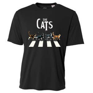 Cat Rock And Roll Music Cooling Performance Crew T-Shirt