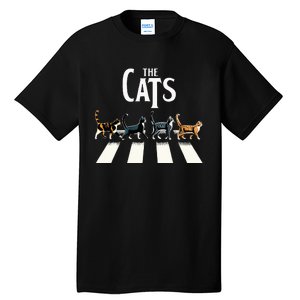 Cat Rock And Roll Music Tall T-Shirt