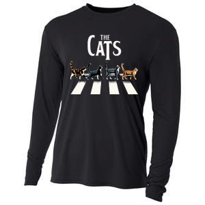 Cat Rock And Roll Music Cooling Performance Long Sleeve Crew