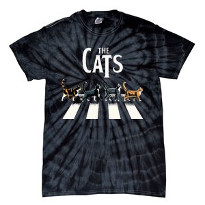 Cat Rock And Roll Music Tie-Dye T-Shirt