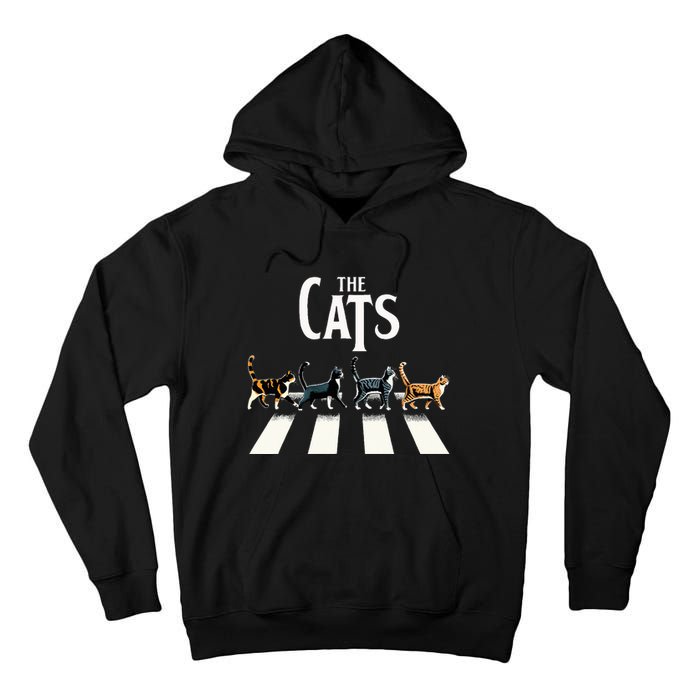 Cat Rock And Roll Music Tall Hoodie