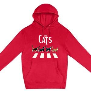 Cat Rock And Roll Music Premium Pullover Hoodie