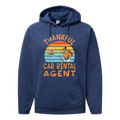 Car Rental Agent Job Funny Thanksgiving Gift Performance Fleece Hoodie