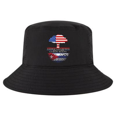 Cuban Roots American Grown Born Tree Flag Usa Cuba Pride Cool Comfort Performance Bucket Hat