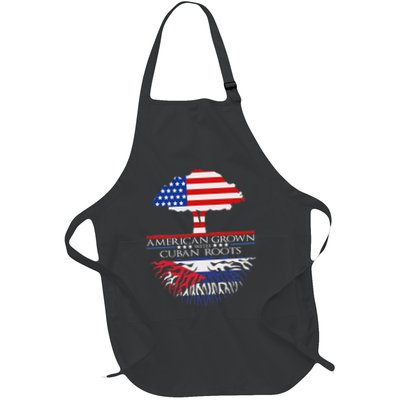 Cuban Roots American Grown Born Tree Flag Usa Cuba Pride Apron