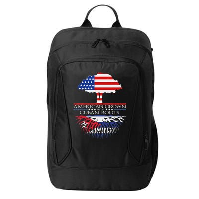 Cuban Roots American Grown Born Tree Flag Usa Cuba Pride City Backpack