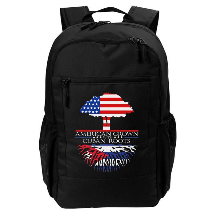 Cuban Roots American Grown Born Tree Flag Usa Cuba Pride Backpack