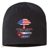 Cuban Roots American Grown Born Tree Flag Usa Cuba Pride Sustainable Beanie