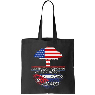 Cuban Roots American Grown Born Tree Flag Usa Cuba Pride Bag