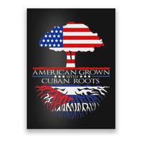 Cuban Roots American Grown Born Tree Flag Usa Cuba Pride Poster