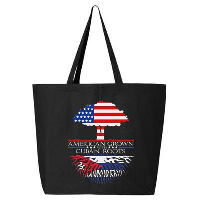 Cuban Roots American Grown Born Tree Flag Usa Cuba Pride 25L Jumbo Tote