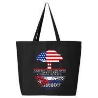 Cuban Roots American Grown Born Tree Flag Usa Cuba Pride 25L Jumbo Tote