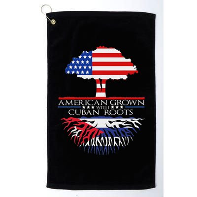 Cuban Roots American Grown Born Tree Flag Usa Cuba Pride Golf Towel