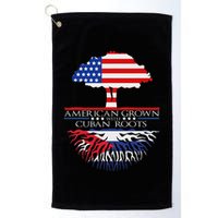Cuban Roots American Grown Born Tree Flag Usa Cuba Pride Golf Towel