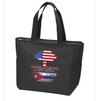 Cuban Roots American Grown Born Tree Flag Usa Cuba Pride Zip Tote Bag