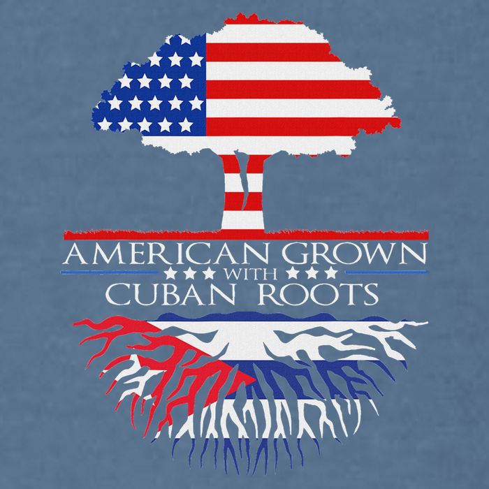 Cuban Roots American Grown Born Tree Flag Usa Cuba Pride Garment-Dyed Sweatshirt