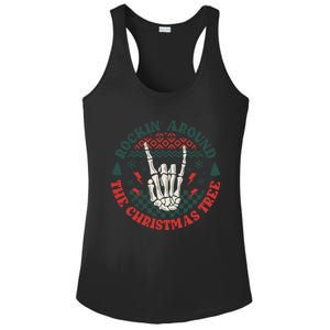 Christmas Rockin Around The Christmas Tree Skeleton Gift Ladies PosiCharge Competitor Racerback Tank