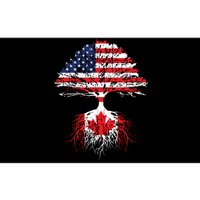 Canadian Roots American Grown Canada Flag Bumper Sticker