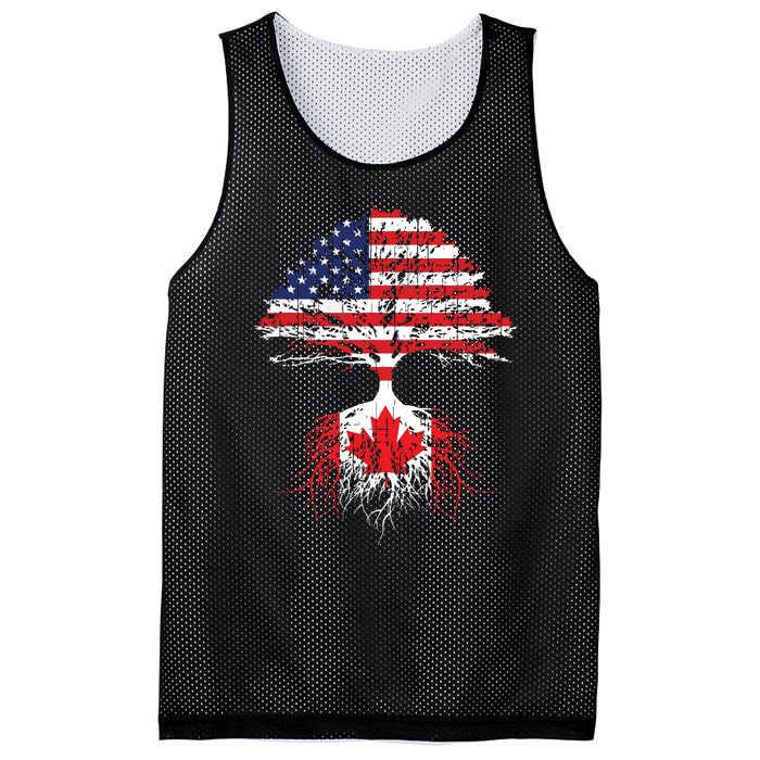 Canadian Roots American Grown Canada Flag Mesh Reversible Basketball Jersey Tank